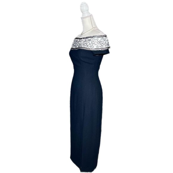 NEW/Never Worn Vintage Cache Classic Hollywood Off-The-Shoulder Gown - Picture 6 of 8